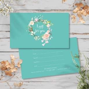 Elegant Watercolour Rose Garland Gift Certificate
