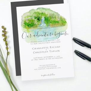 Elegant Waterfall Adventure Wedding Invitation