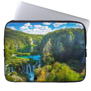 Elegant waterfall scenic, Croatia Laptop Sleeve