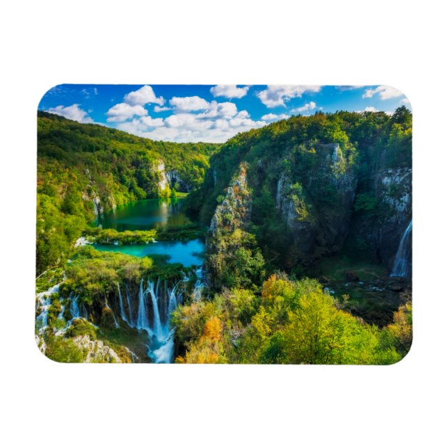 Elegant waterfall scenic, Croatia Magnet (Horizontal)