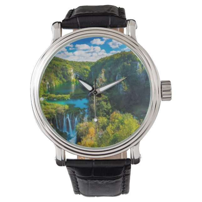 Elegant waterfall scenic, Croatia Watch (Front)
