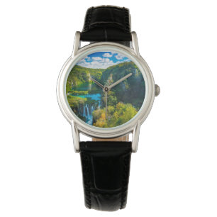 Elegant waterfall scenic, Croatia Watch