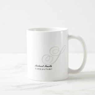Elegant Watermark Monogram Coffee Mug