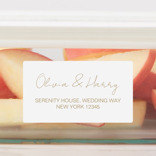 Elegant Waterproof Return Address Labels (Affixed)