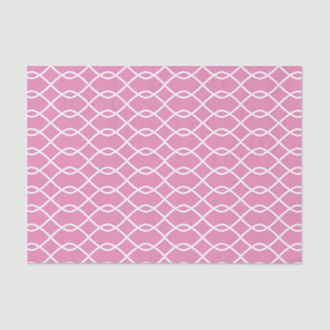 Elegant wave pattern - Hot pink - Tissue paper (Front)