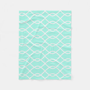 ELEGANT WAVE PATTERN - Teal Fleece Blanket