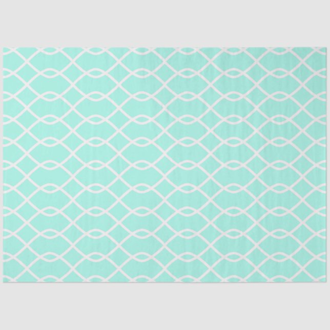 ELEGANT WAVE PATTERN - Teal Tissue Paper (Front)