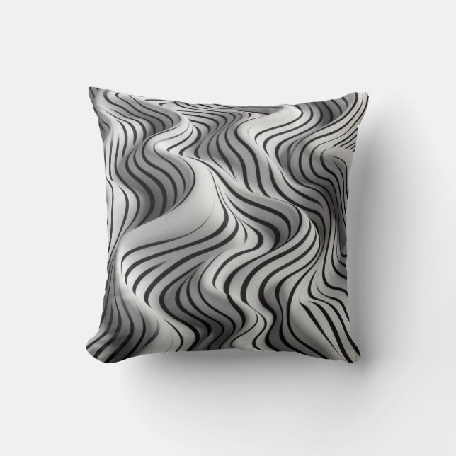 Elegant Waves Fabric Design 6 Cushion (Front)
