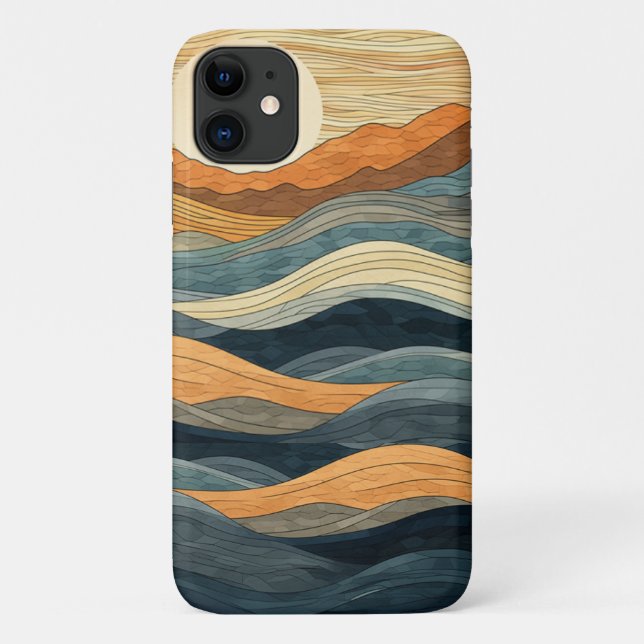 Elegant Waves iPhone case (Back)