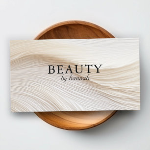 Elegant, waves, salon, business card