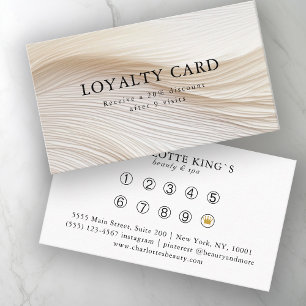 Elegant, Waves, Salon, Loyalty Business Card