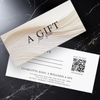 Elegant, Waves, Salon, QR Code, Gift Certificate