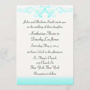 Elegant Waves Wedding Invitation