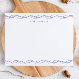 Elegant wavy border soft pastel tones card