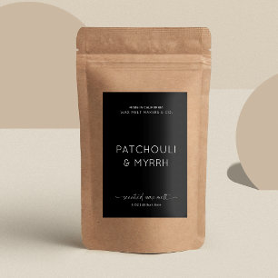 Elegant Wax Melt Packaging Minimal Rectangle Label