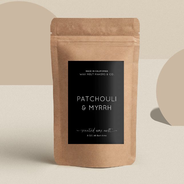 Elegant Wax Melt Packaging Minimal Rectangle Label (Creator Uploaded)