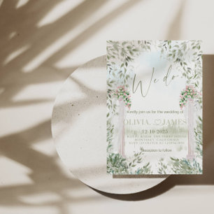 Elegant "We Do" Botanical Arch Wedding Party Invitation