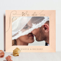 Elegant We Do Wedding Calligraphy Laser Engraved Etched Frames
