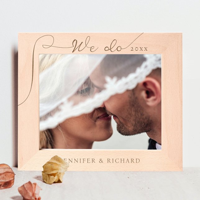 Elegant We Do Wedding Calligraphy Laser Engraved Etched Frames (Creator Uploaded)