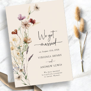 Elegant We Got Married Invitation