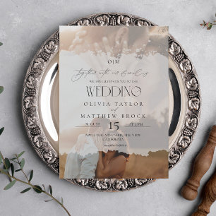 Elegant Wedding 2 Photo Invitation