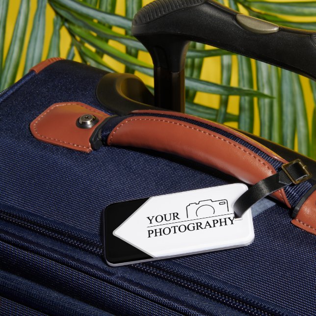 Elegant Wedding Add Personalised Photography Luggage Tag (Back Insitu 1)