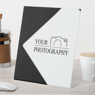 Elegant Wedding Add Personalised Photography Pedestal Sign