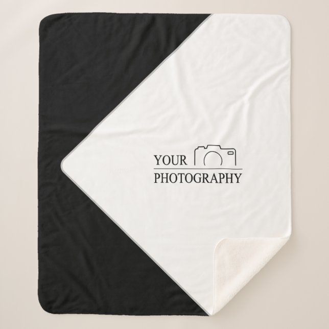 Elegant Wedding Add Personalised Photography Sherpa Blanket (Front)