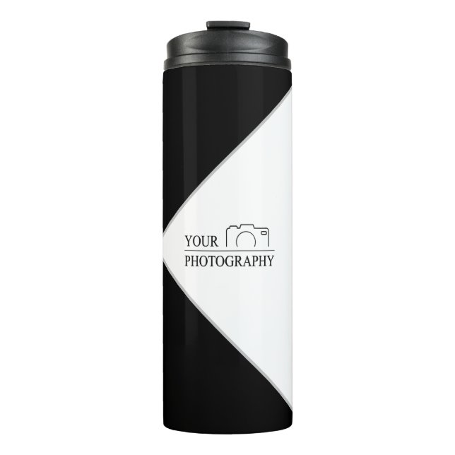 Elegant Wedding Add Personalised Photography Thermal Tumbler (Front)