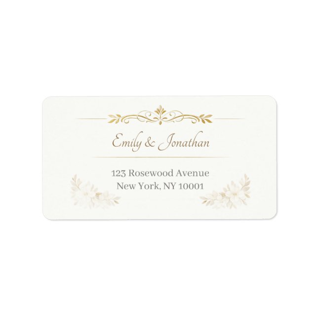 Elegant Wedding Address Labels (Front)