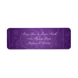 Elegant Wedding Address Love Flourish Purple