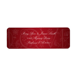 Elegant Wedding Address Love Flourish Red