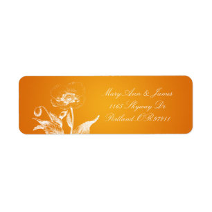 Elegant Wedding Address Poppy Orange