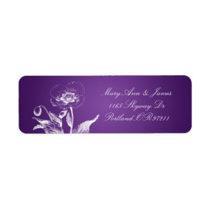 Elegant Wedding Address Poppy Purple