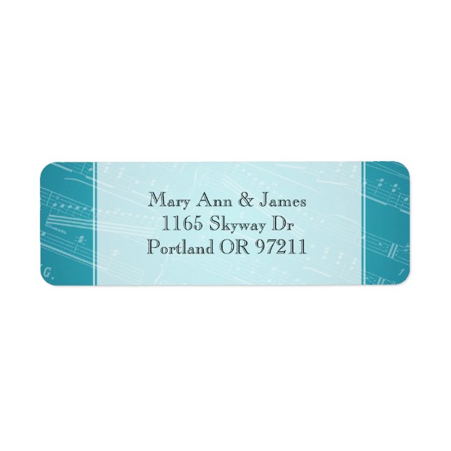 Elegant Wedding Address Sheet Music Blue (Front)
