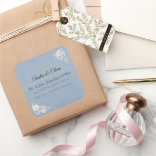 Elegant Wedding Address Stickers   Luxury Floral