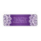Elegant Wedding Address Vintage Lace Purple