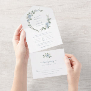 Elegant Wedding All In One Invitation