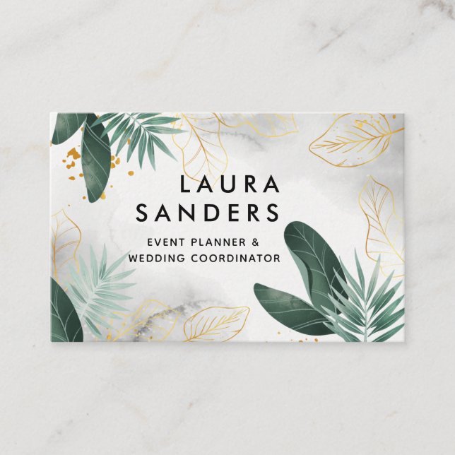 Elegant Wedding And Event Planner  Business Card (Front)