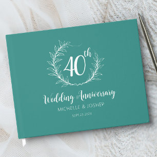 Elegant Wedding Anniversary Guest Book