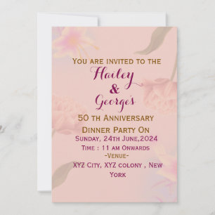 Elegant Wedding Anniversary Invitation
