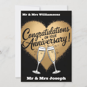 Elegant Wedding Anniversary Party Invitation
