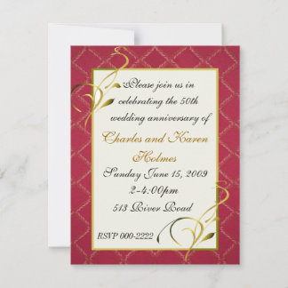 Elegant Wedding Anniversary Party Invitation