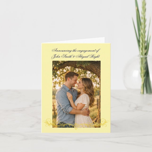  Elegant Wedding Announcement (Front)