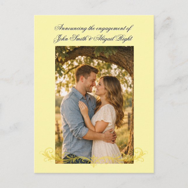  Elegant Wedding Announcement (Front)