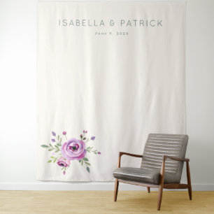 Elegant Wedding Announcement Tapestry