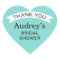 Elegant Wedding Aqua Blue Bridal Shower Thank You