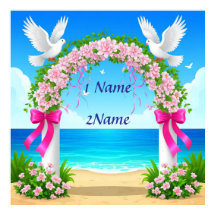 Elegant Wedding Arch with Doves