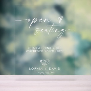 Elegant Wedding Assigned Seats Are Not Our Style Acrylic Sign