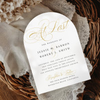 Elegant Wedding At Last Gold Calligraphy Arch